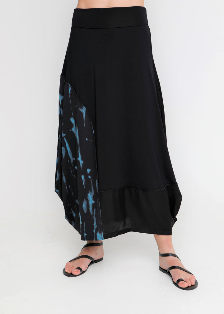 Ozai N Ku Storm Maxi Skirt, Black/turquoise