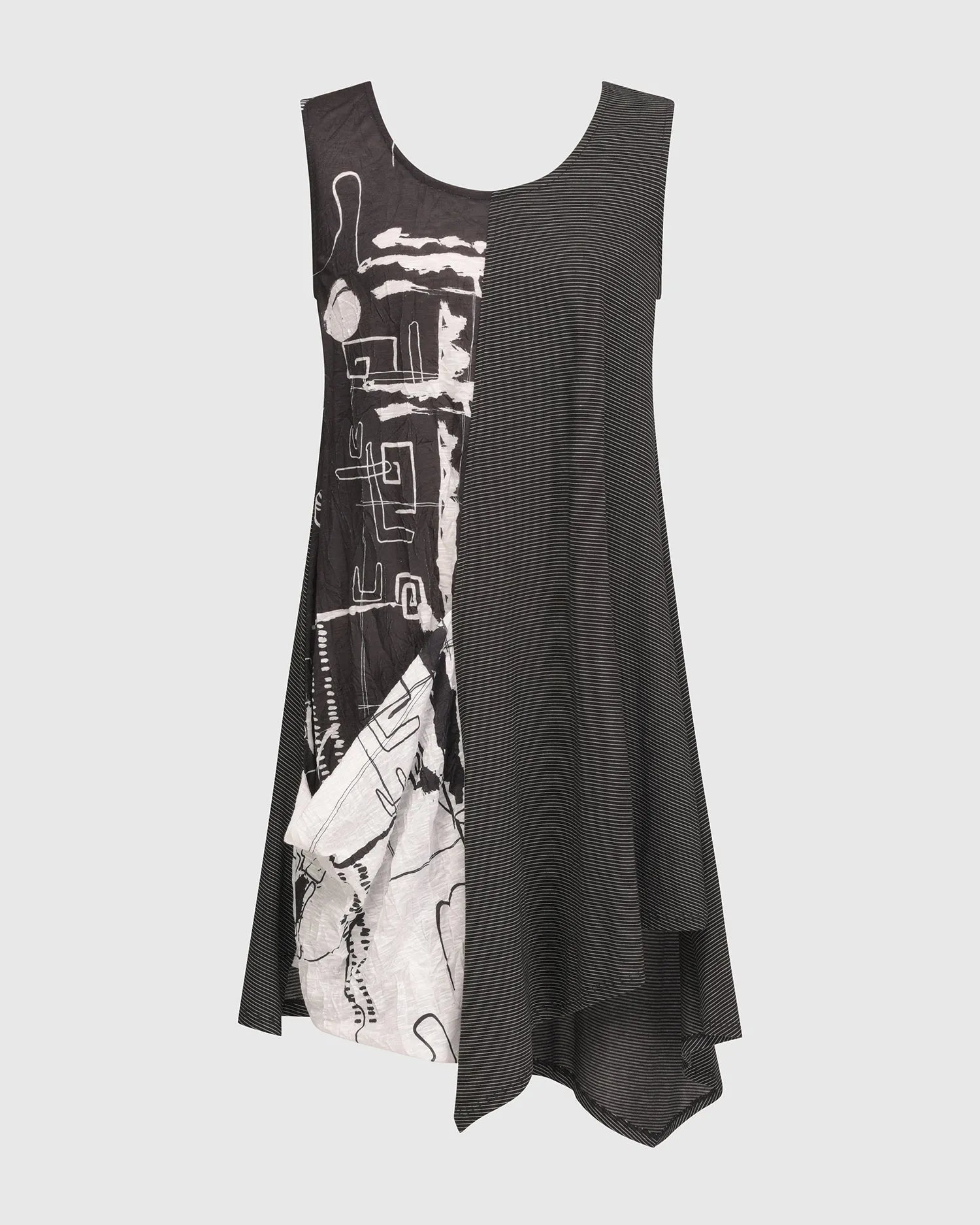 THE GOOD LIFE SLEEVELESS TUNIC, SCRIPT â Alembika U.S.