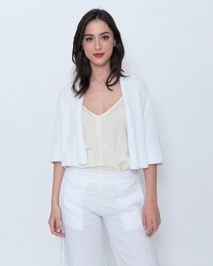 Blueberry Shrug Cardigan, White