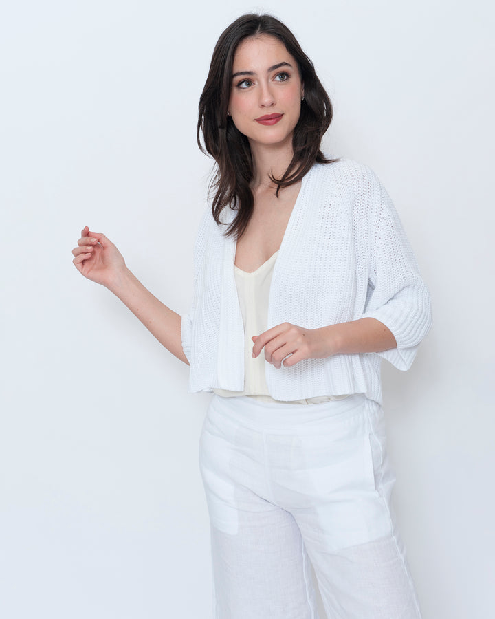 Blueberry Shrug Cardigan, White