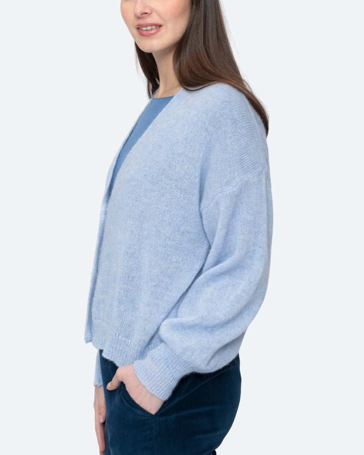 Blueberry Alpaca Cardigan, Iris