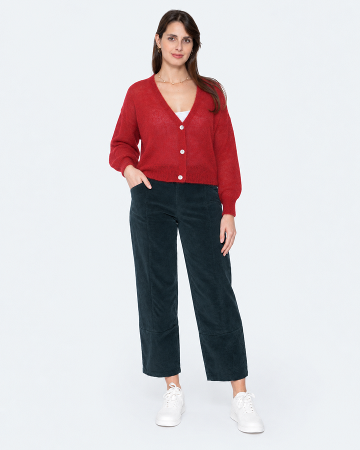 Blueberry Cord Ankle Trouser, Anthracite