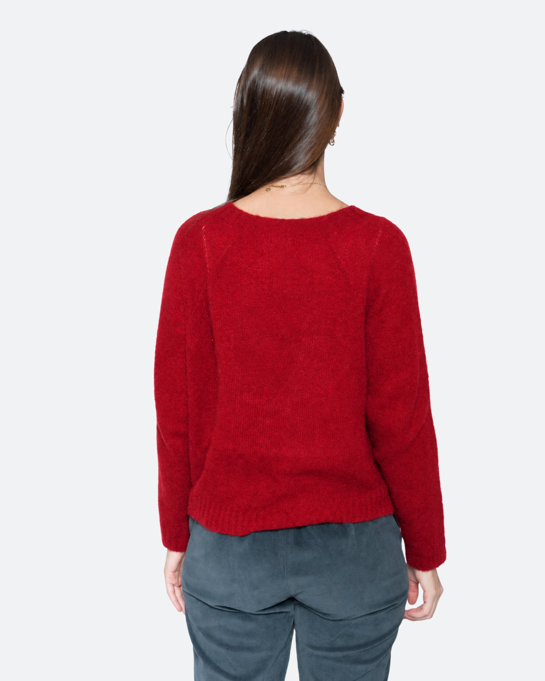 Blueberry Alpaca Pullover, Cherry