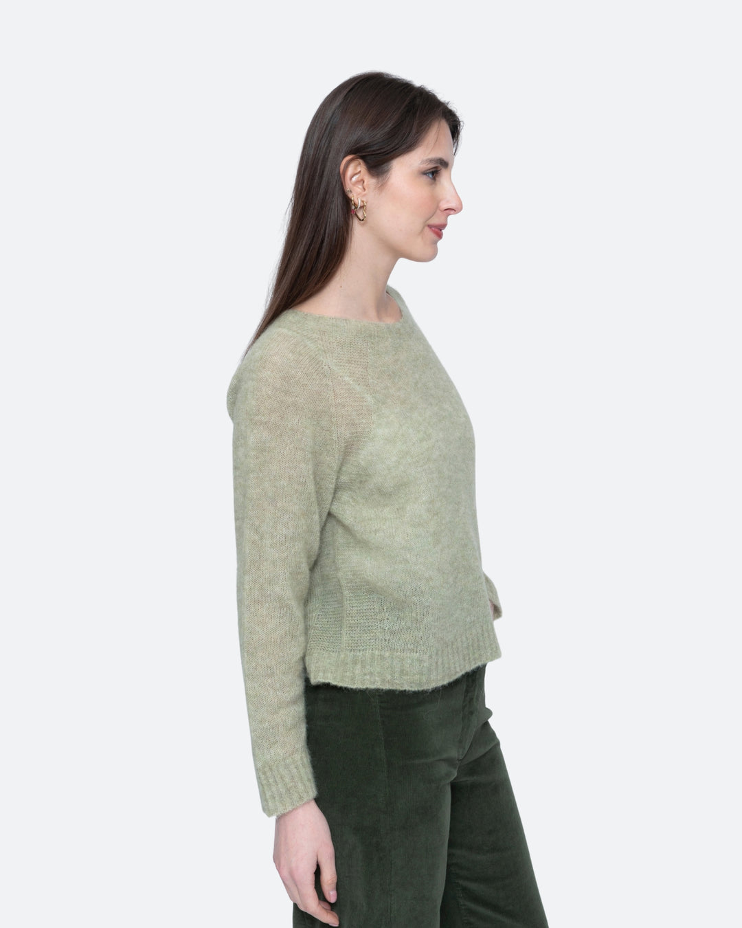 Blueberry Alpaca Pullover, Sage