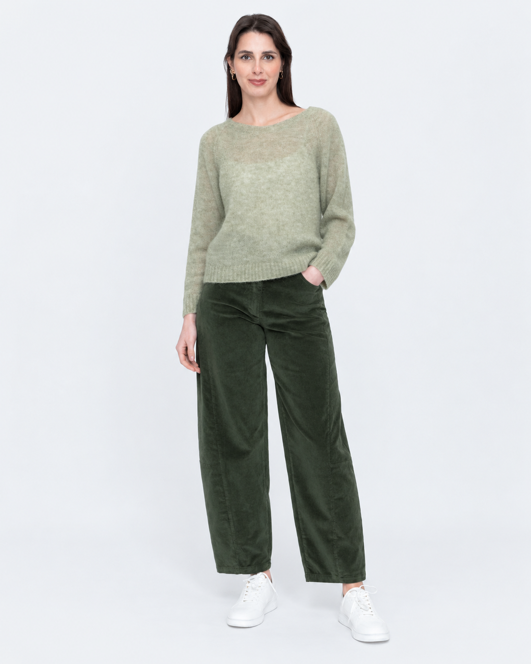 Blueberry Alpaca Pullover, Sage