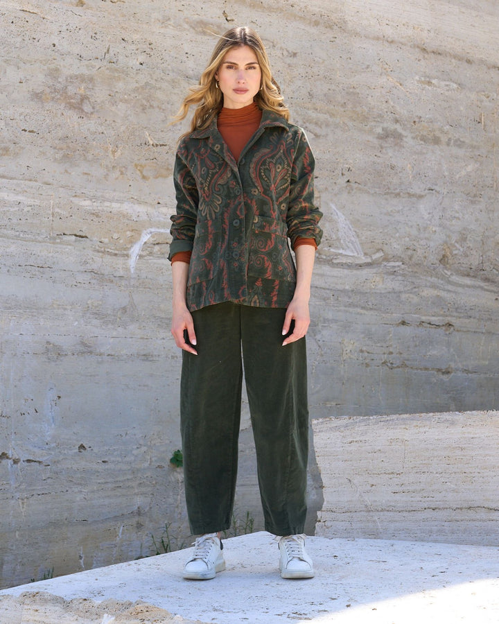 Blueberry Cord Tulip Trouser, Moss