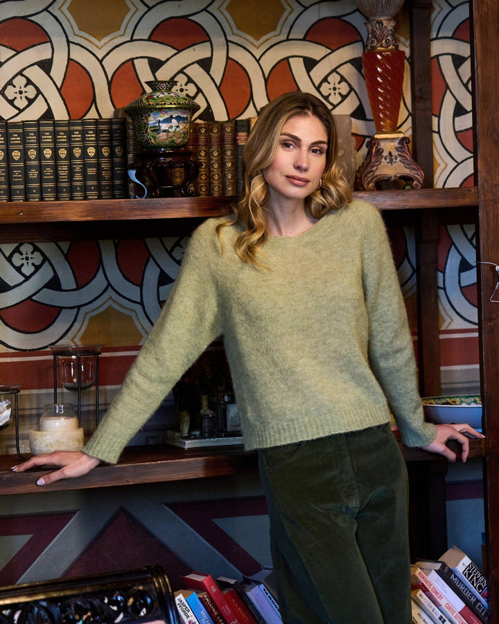 Blueberry Alpaca Pullover, Sage