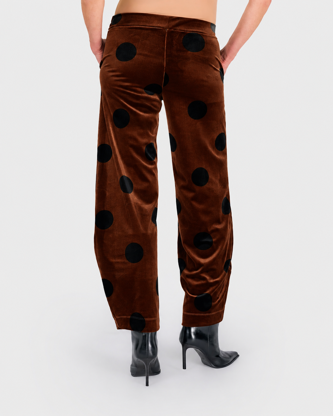 Everyday Velvet Flow Pants, Amber/Black Dot