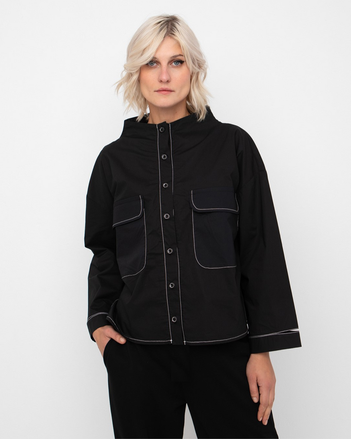 Ozai N Ku Nyx Funnel Shirt, Black