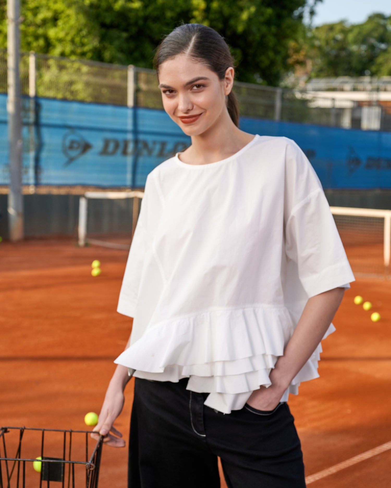 Urban Match Ruffled Top, White – Alembika U.S.