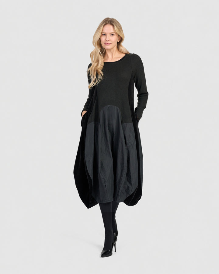 Urban Mossa Cocoon Dress, Black