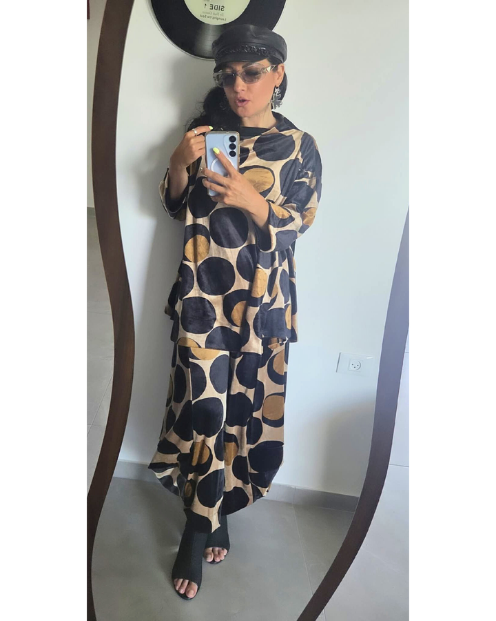 Aya Velvet Trapeze Top, Eclipse