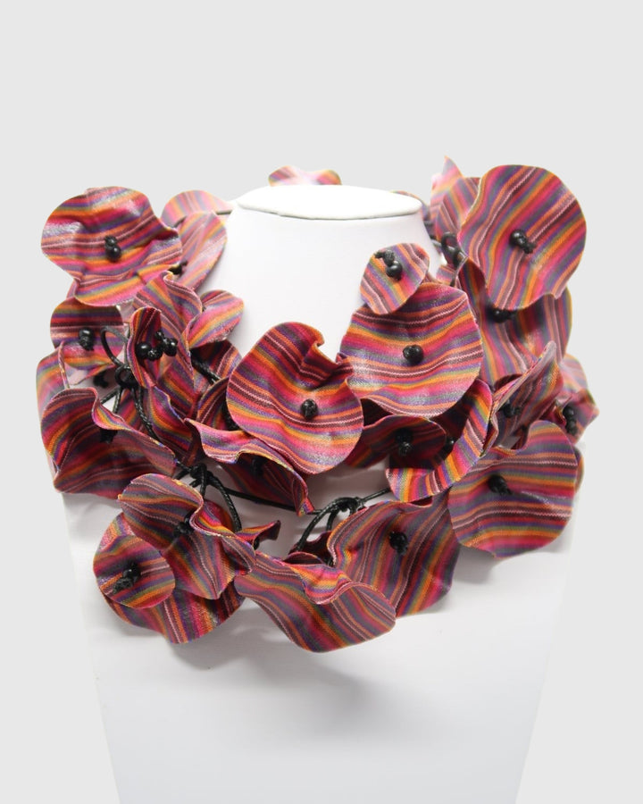 Lotus Leaves Necklace, Rainbow