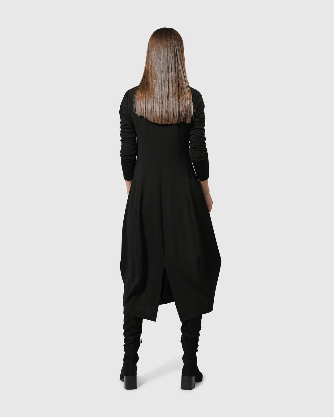 Essential Pockets Cocoon Dress, Black