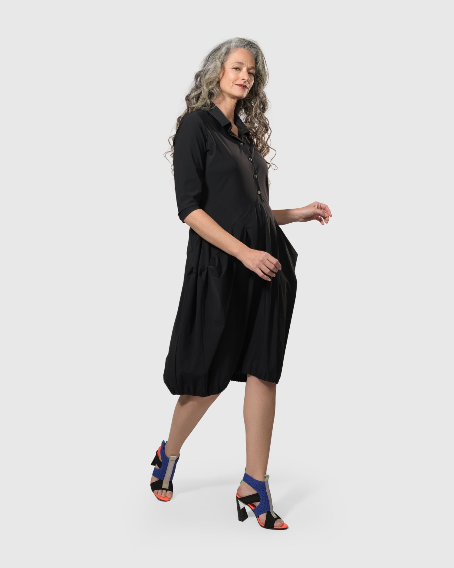 Tekbika Slack Dress, Black