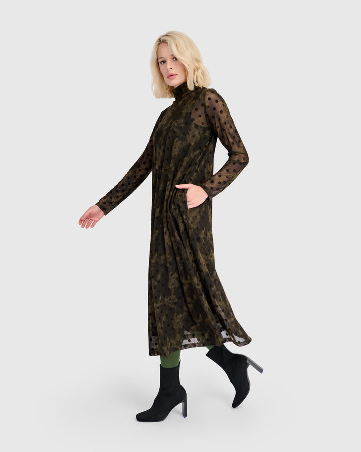 Bosquet A-line Dress, Antique