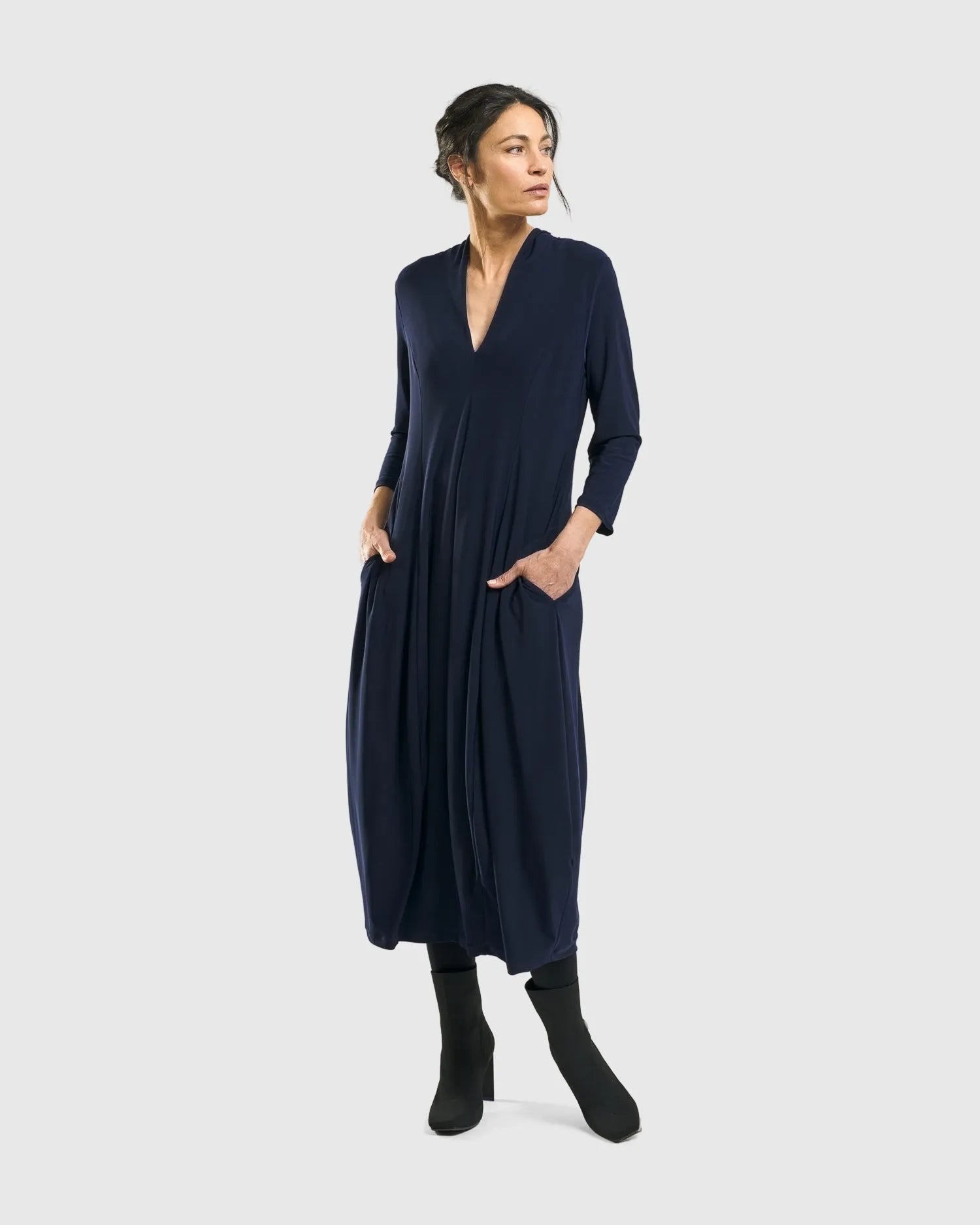 Essential Cocoon Dress, Night – Alembika U.S.