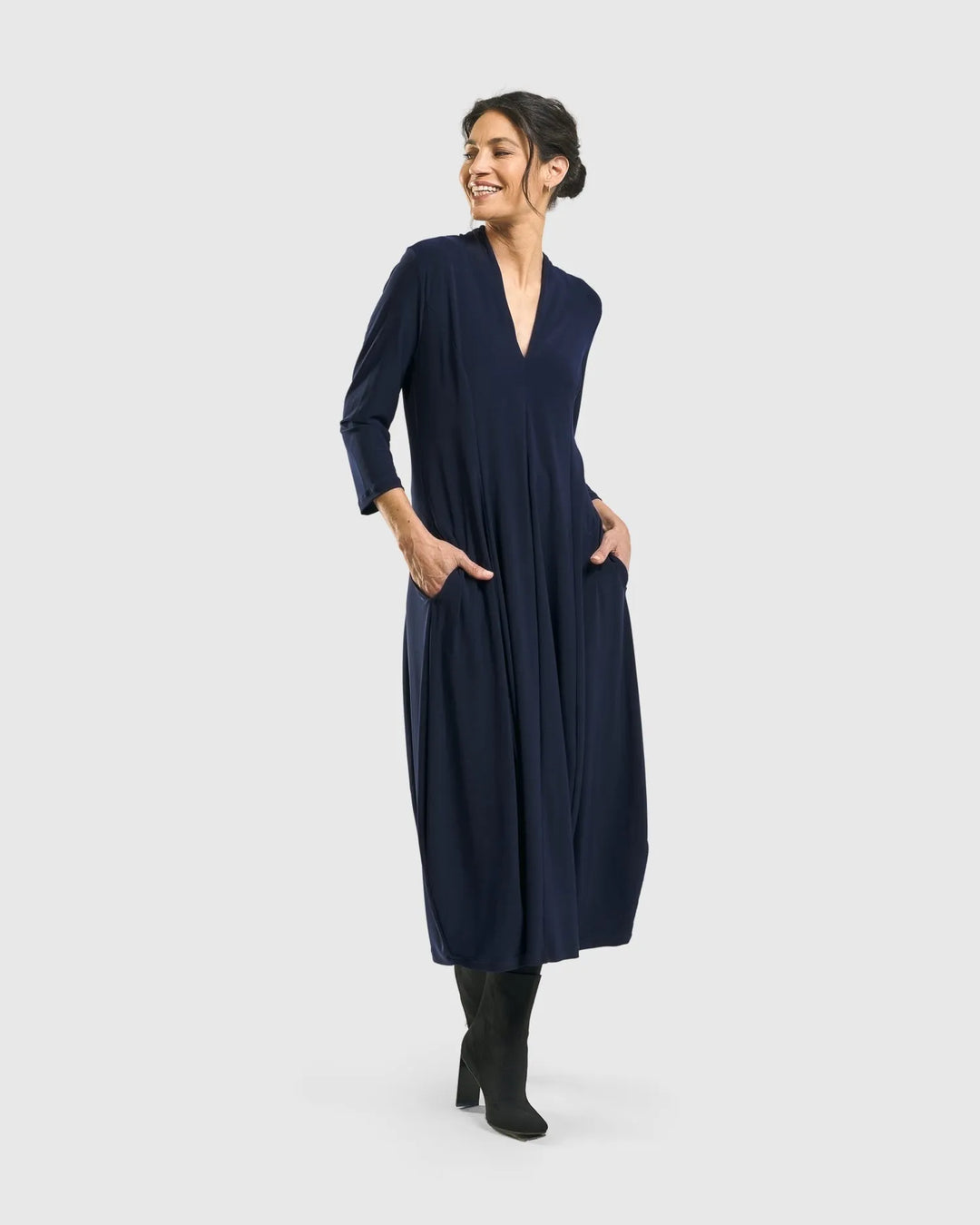 long cocoon dress Rachel Craven Long Cocoon Dress - Rust