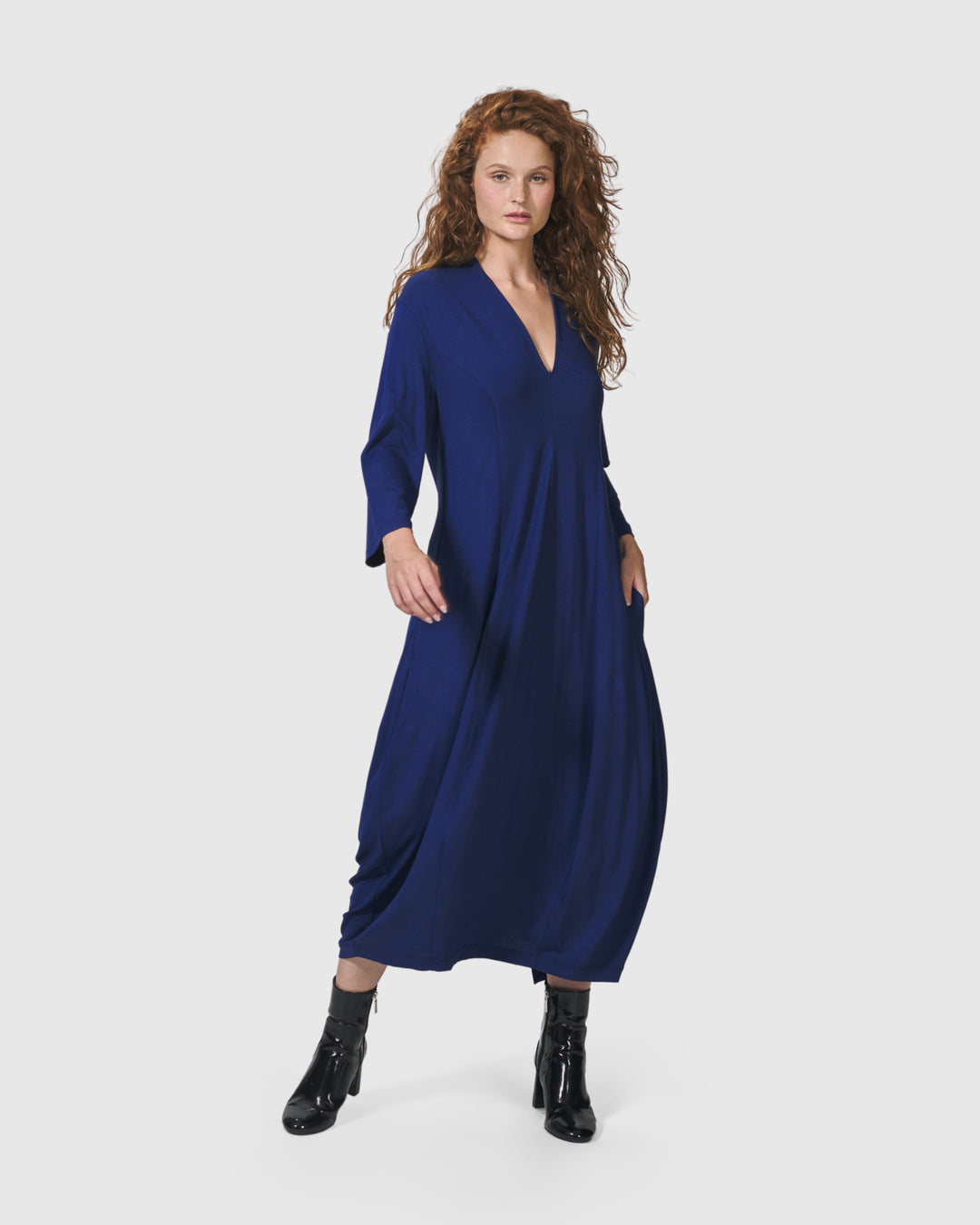 Essential Cocoon Dress, Royal Blue