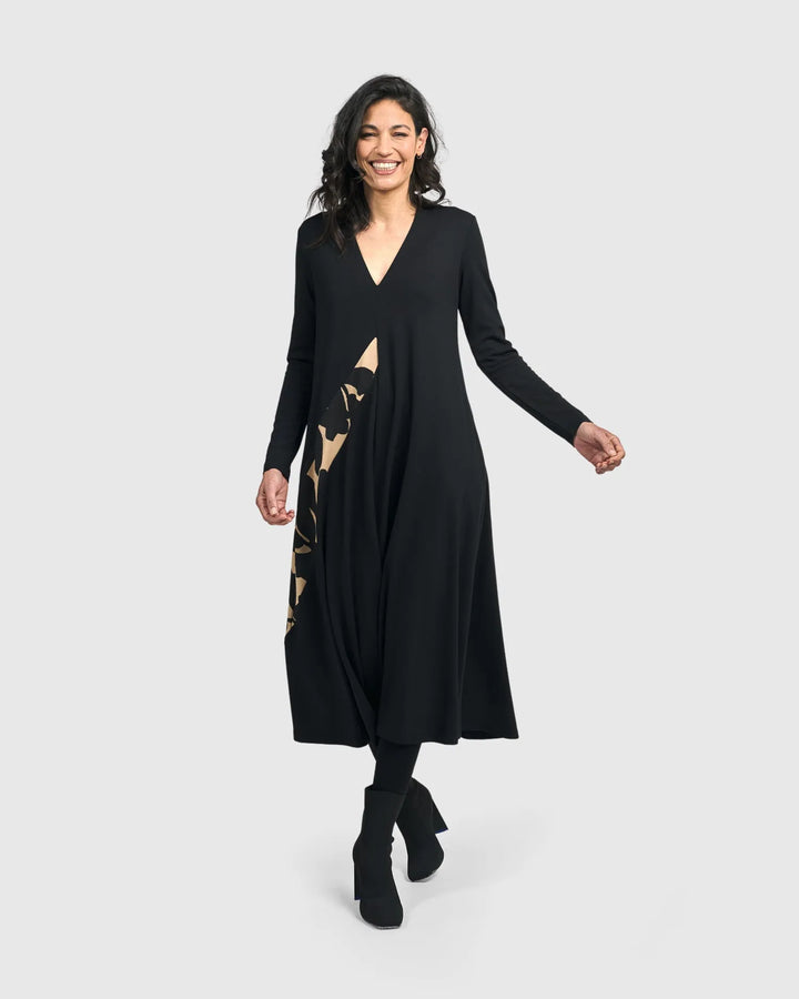 Cher Midi Dress, Blackout