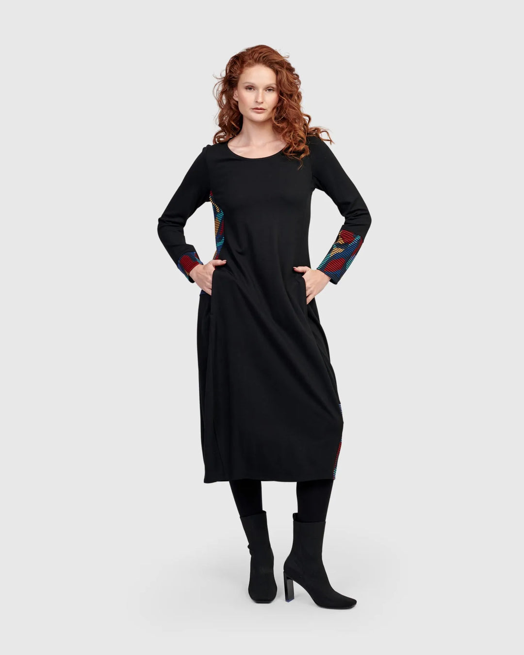 Riley Crew Cocoon Dress, Ocean