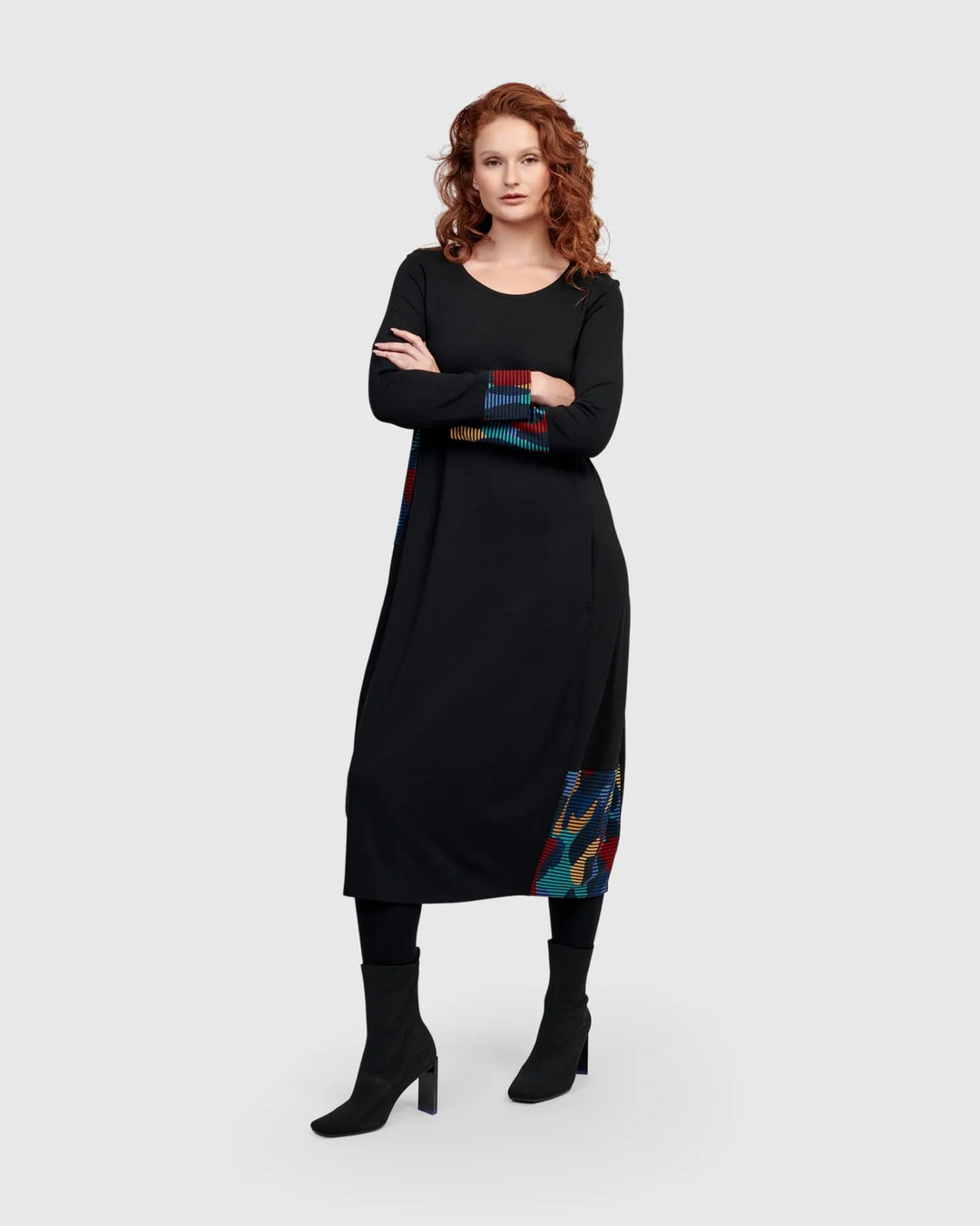 Riley Crew Cocoon Dress, Ocean