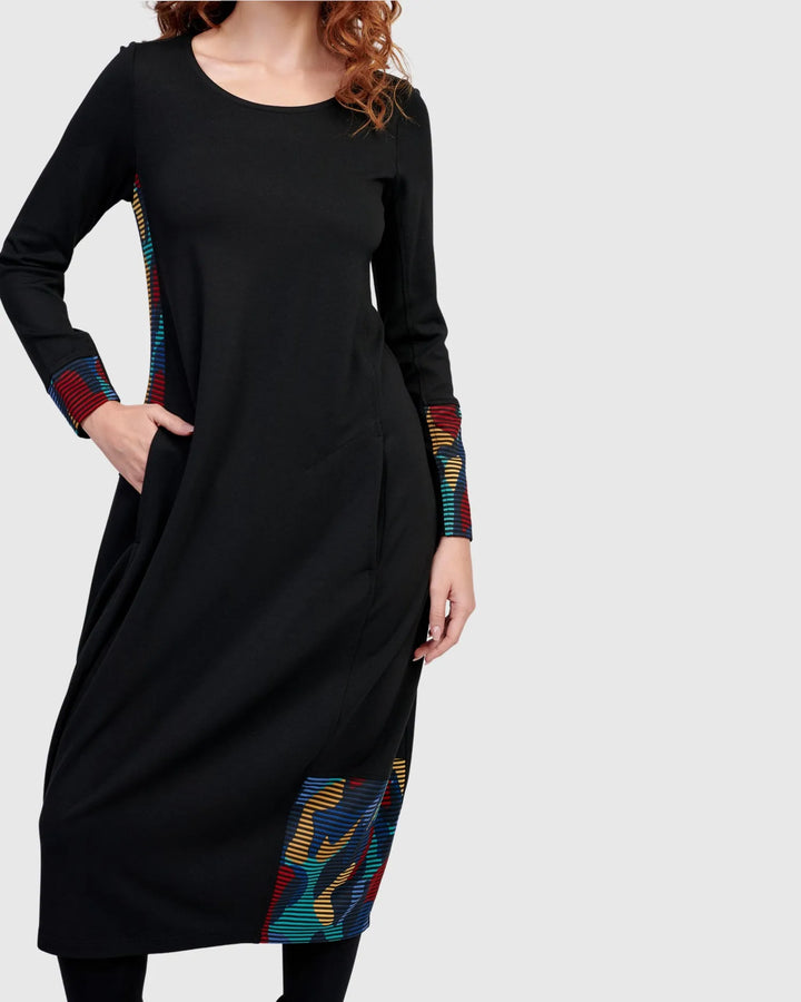 Riley Crew Cocoon Dress, Ocean