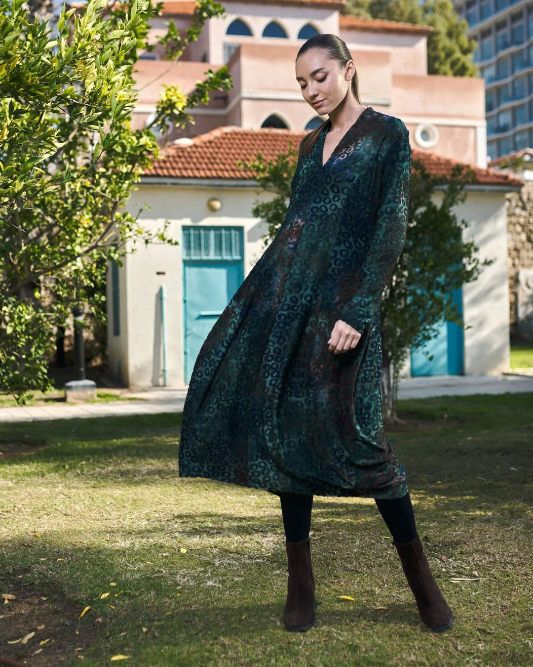 Bayou Cocoon Dress, Lagoon