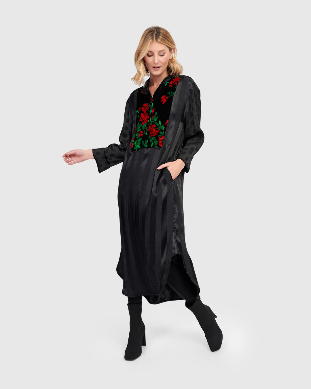 Sonata Shirtdress, Roses