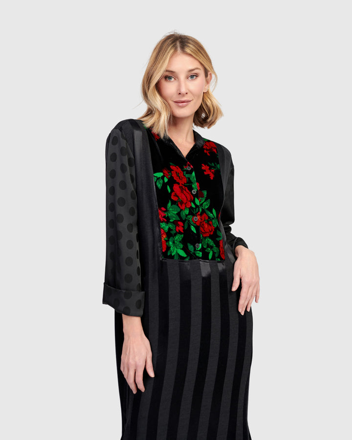 Sonata Shirtdress, Roses