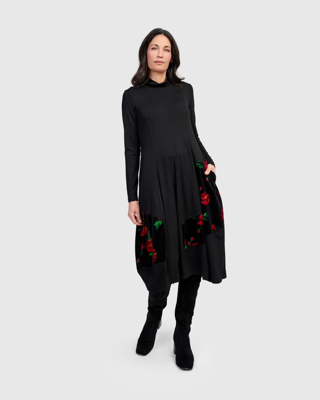 Serenade Cocoon Dress, Roses