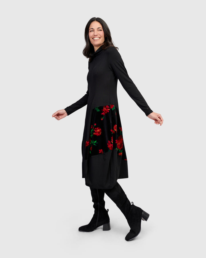 Serenade Cocoon Dress, Roses