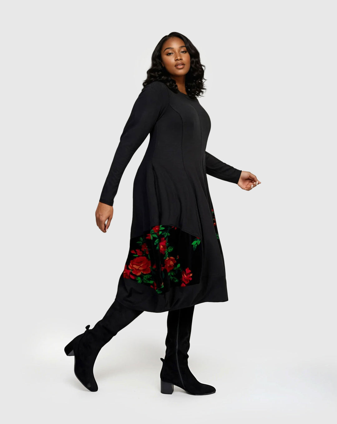 Serenade Cocoon Dress, Roses