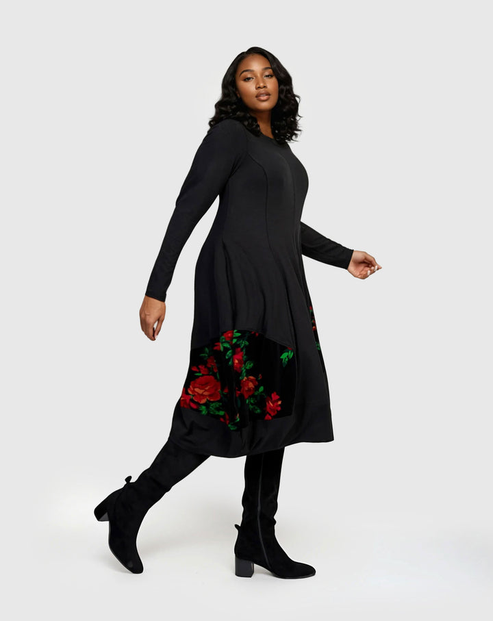 Serenade Cocoon Dress, Roses