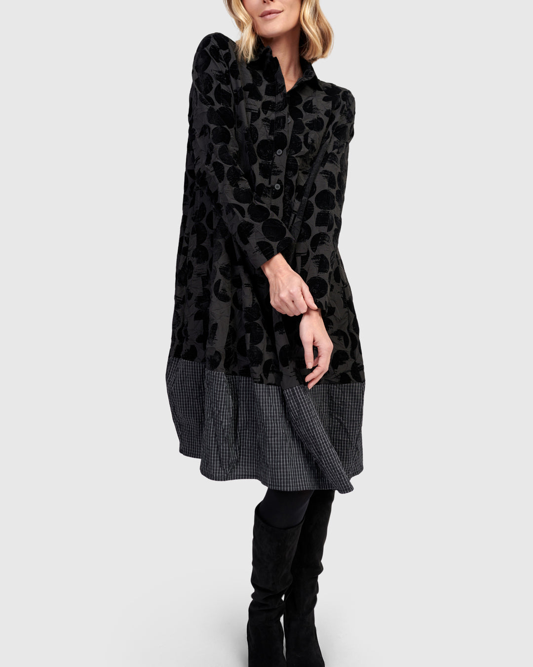 Eclipse Relaxed Cocoon Dress, Crescent