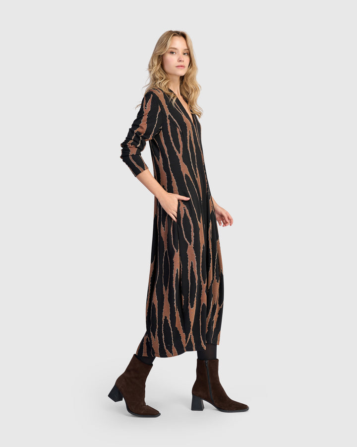 Willow Cocoon Dress, Wood