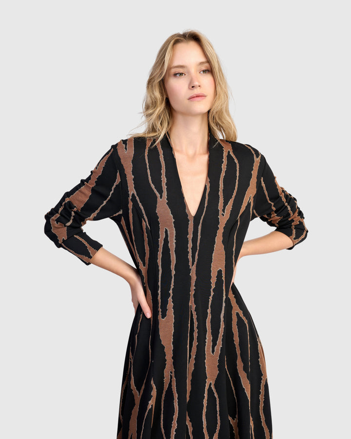 Willow Cocoon Dress, Wood