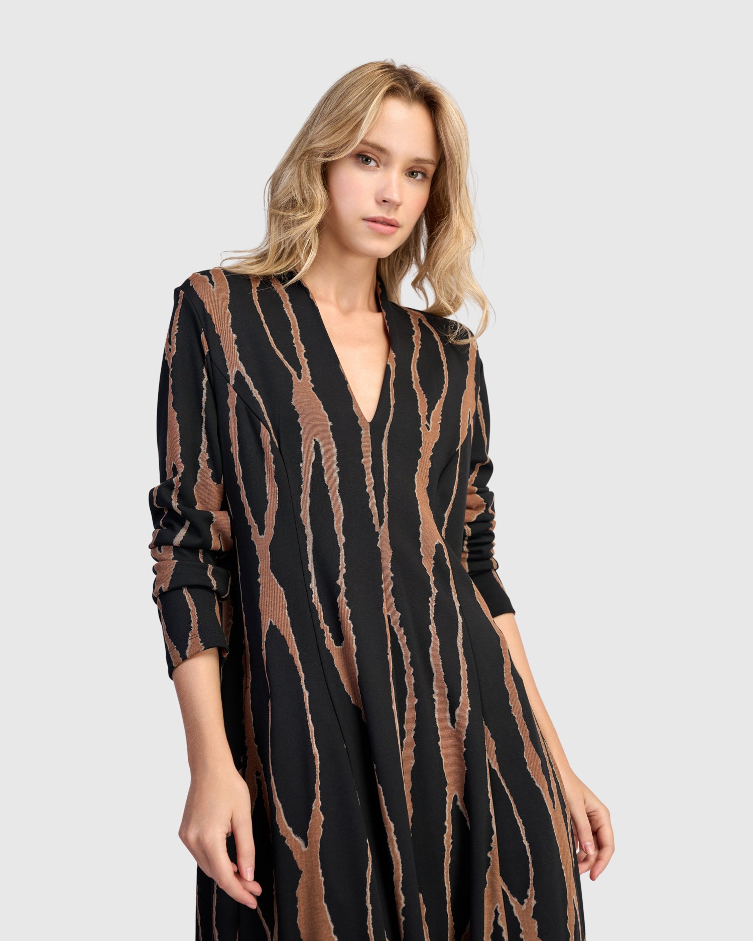 Willow Cocoon Dress, Wood – Alembika U.S.