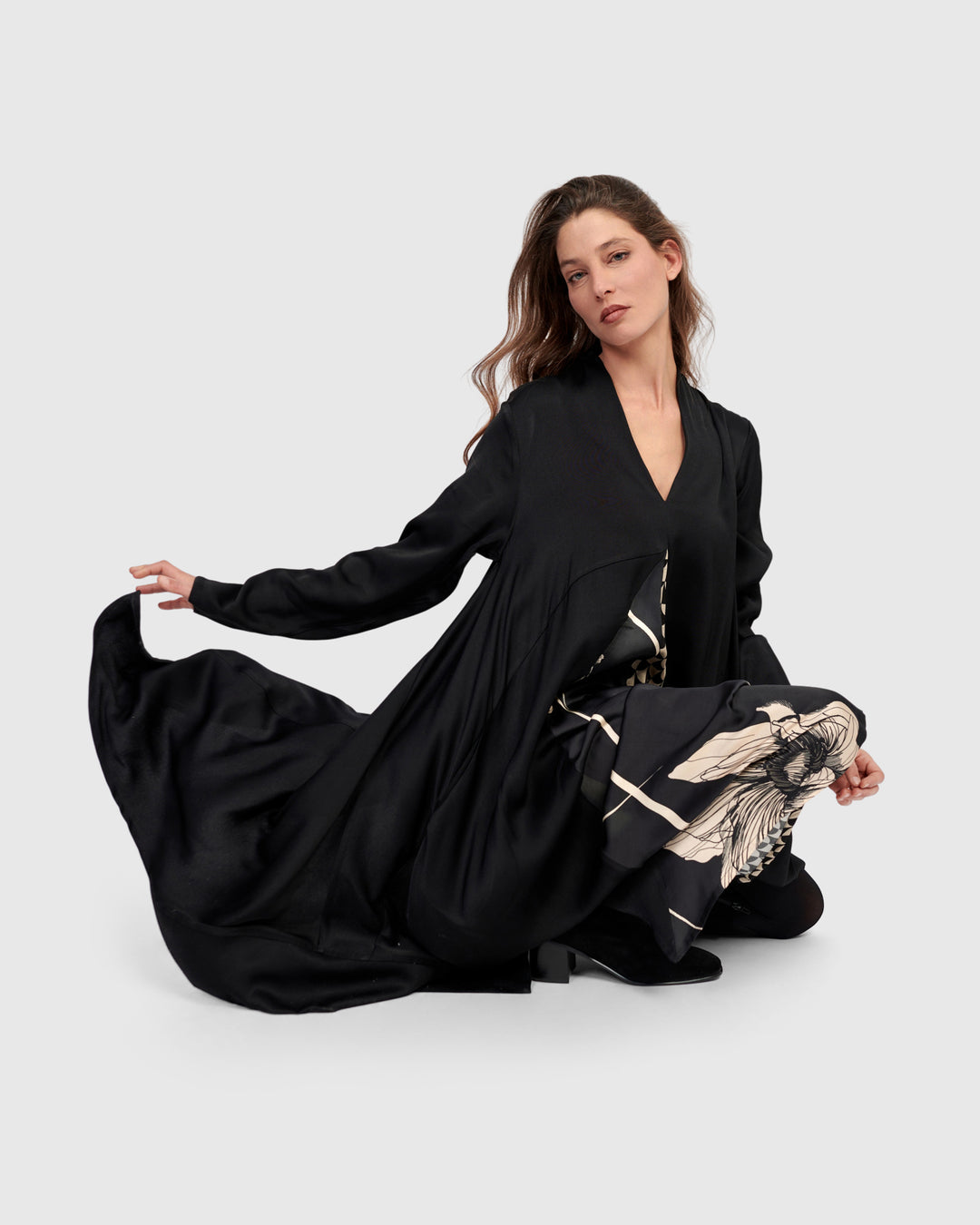 draped dress women Alembika Baroque Draped Dress, Mix Mix / 1 (US 6-8)