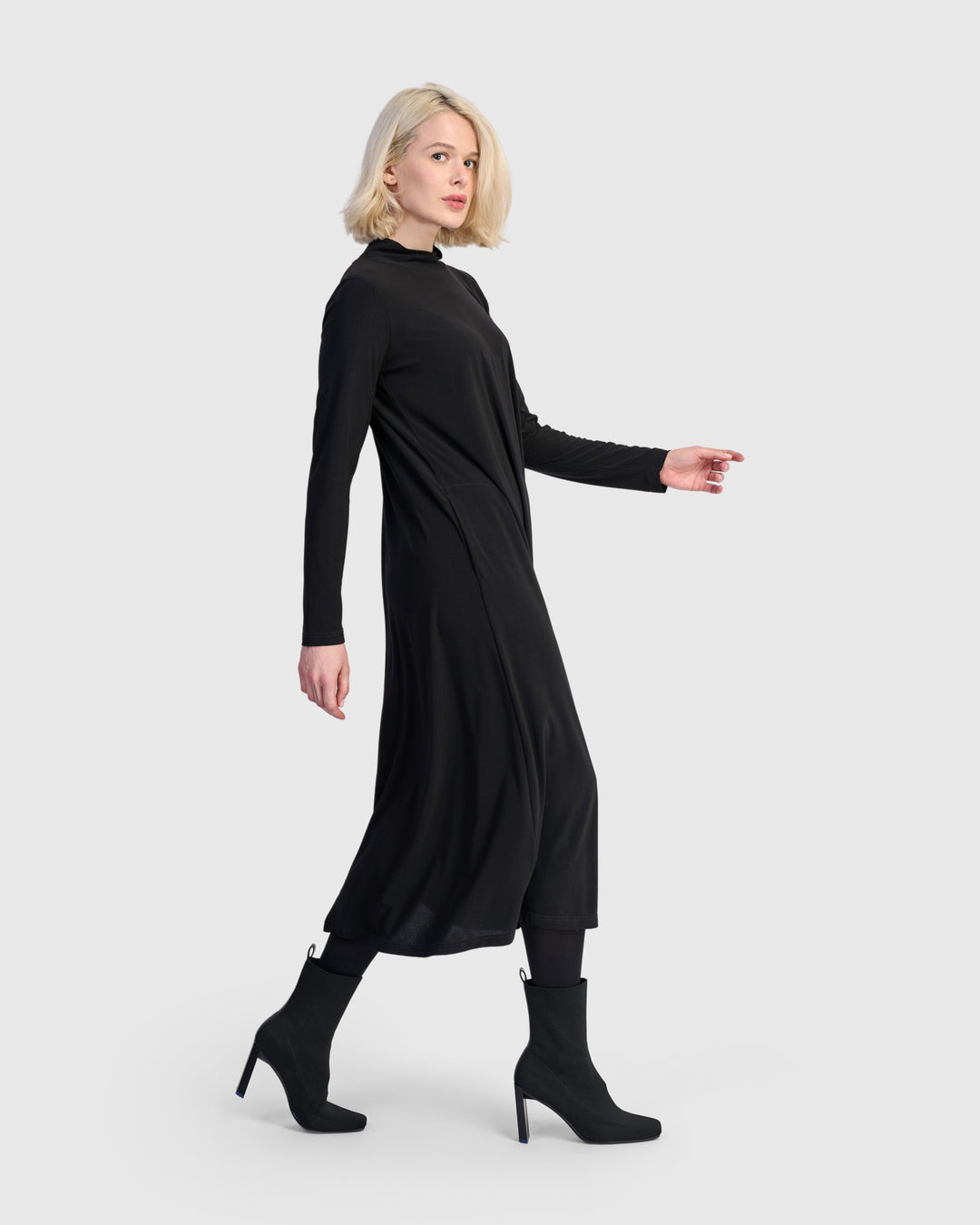 Essential Slinky A-line Dress, Black – Alembika U.S Essential Slinky A-line Dress, Black – Alembika U.S