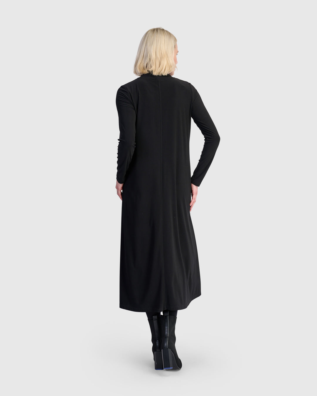 Essential Slinky A-line Dress, Black