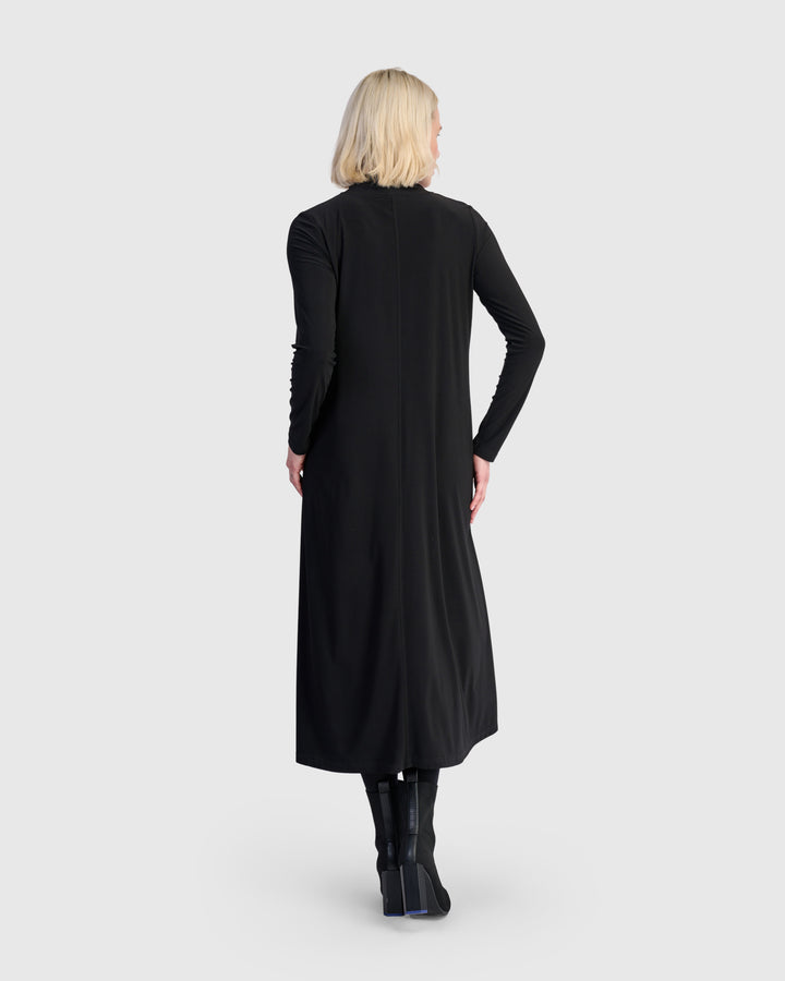 Essential Slinky A-line Dress, Black