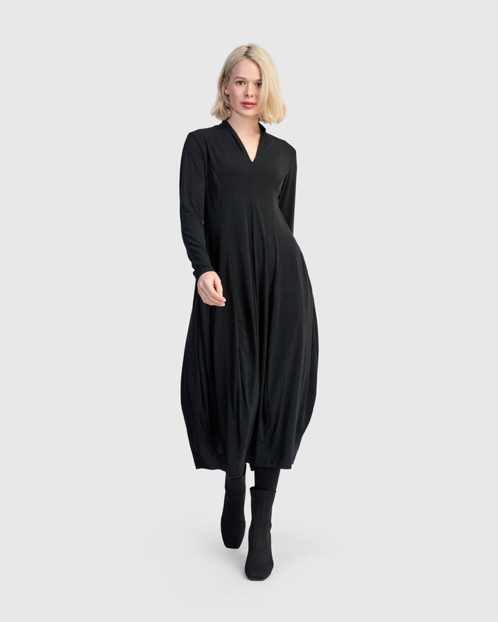 Essential Slinky Cocoon Dress, Black