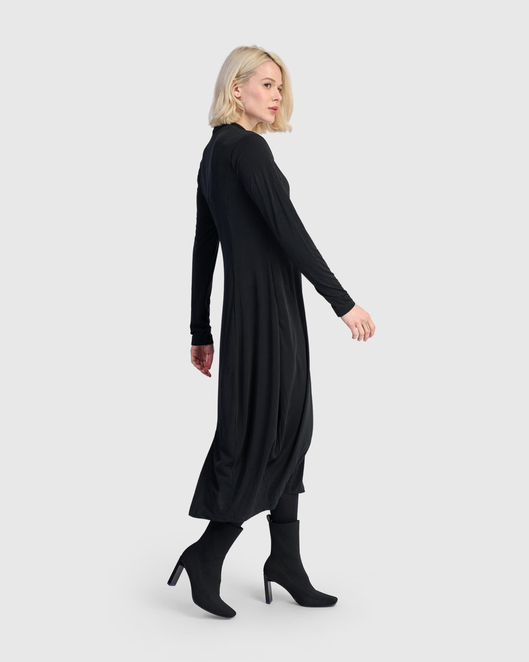 Essential Slinky Cocoon Dress, Black