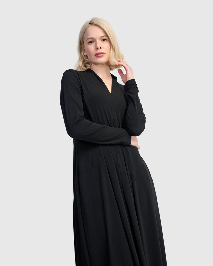 Essential Slinky Cocoon Dress, Black