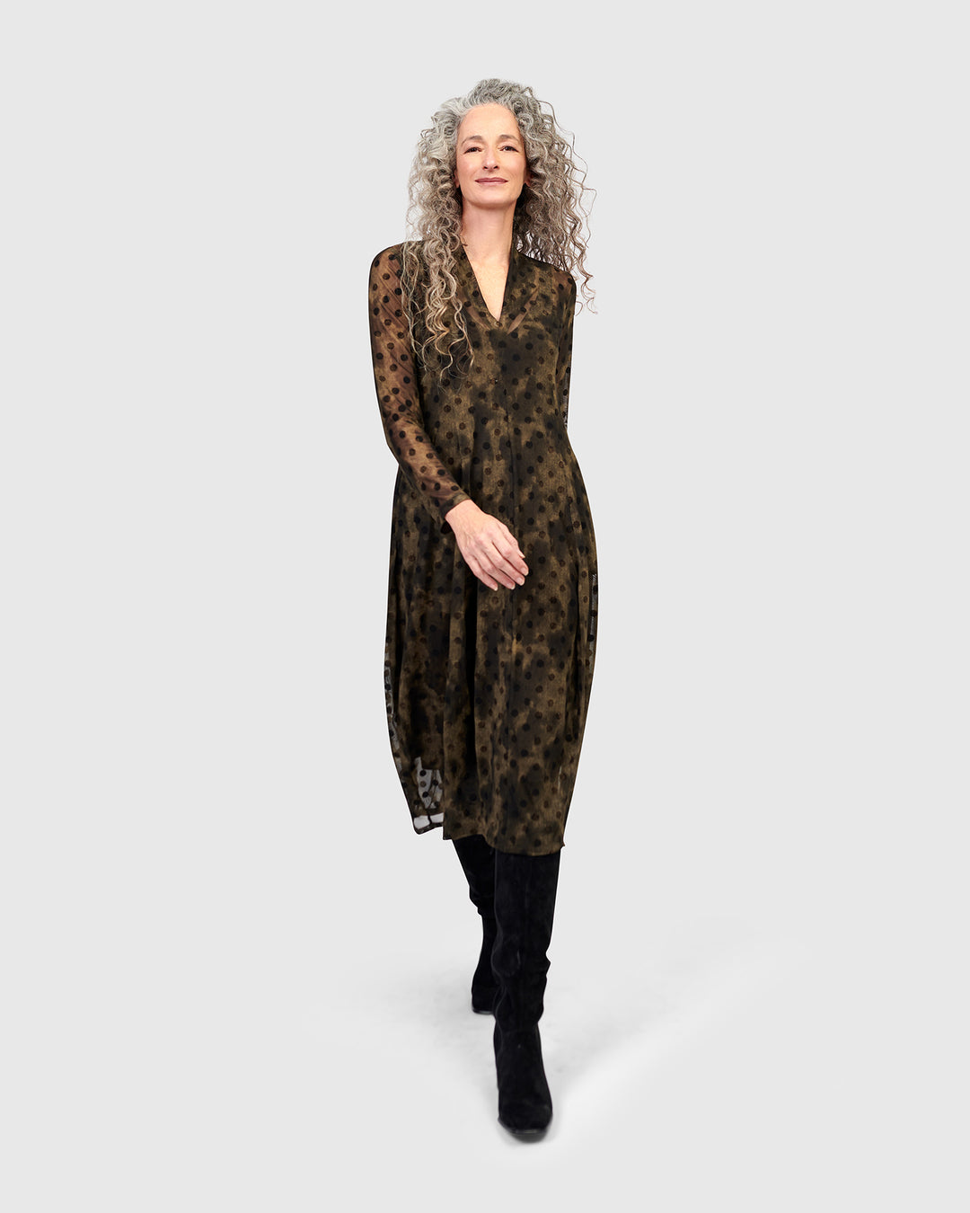 Grove Mesh Cocoon Dress, Antique