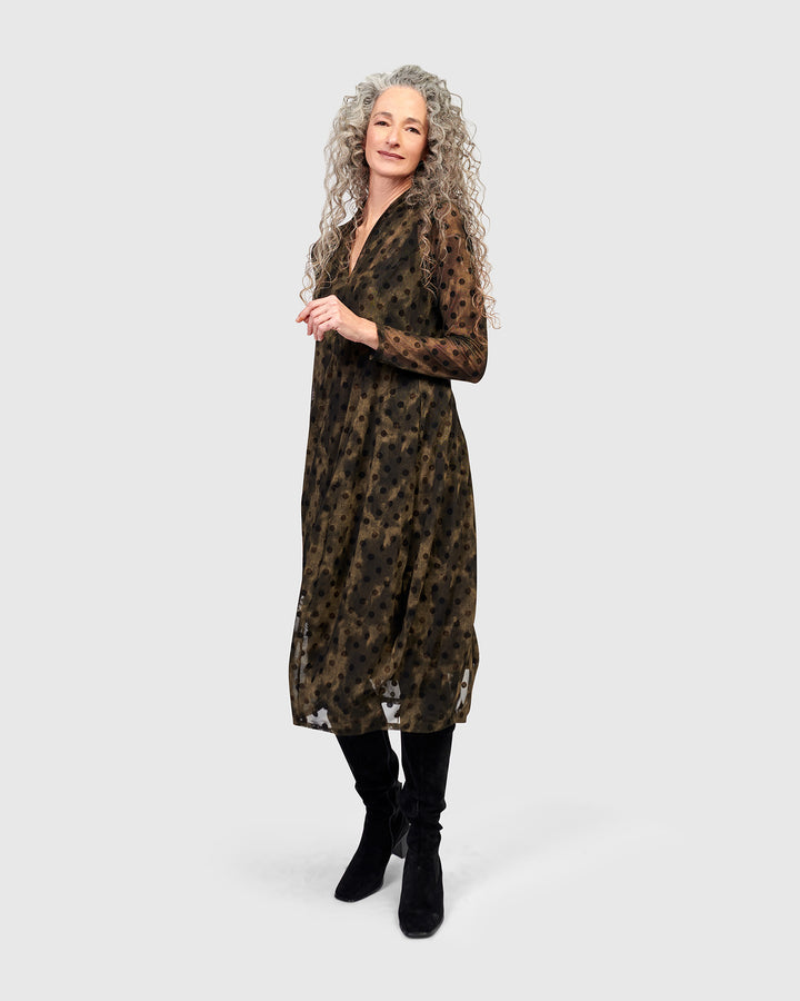 Grove Mesh Cocoon Dress, Antique