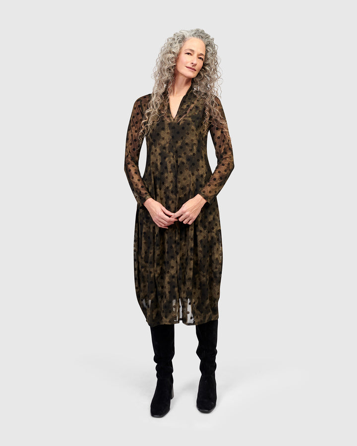 Grove Mesh Cocoon Dress, Antique