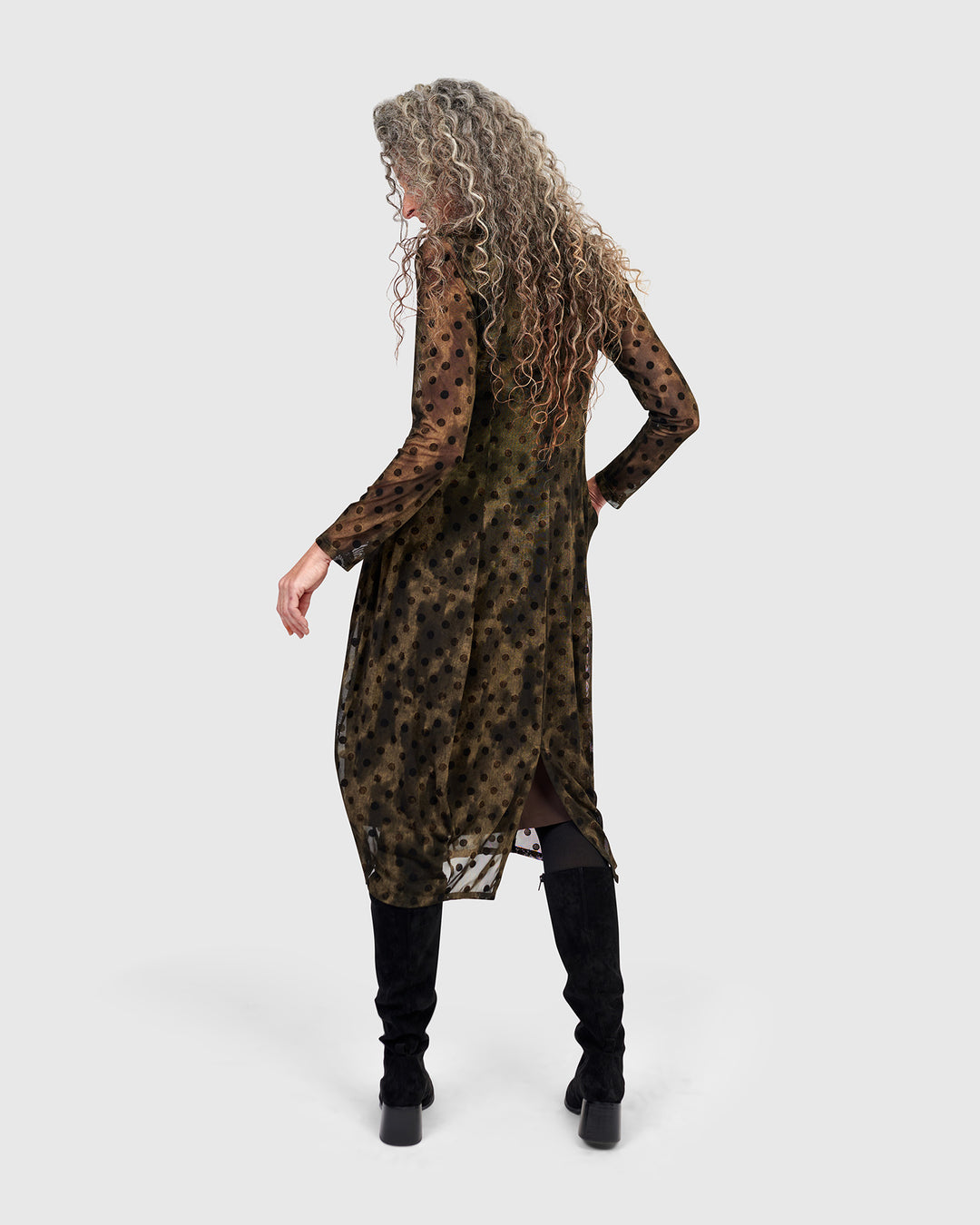 Grove Mesh Cocoon Dress, Antique