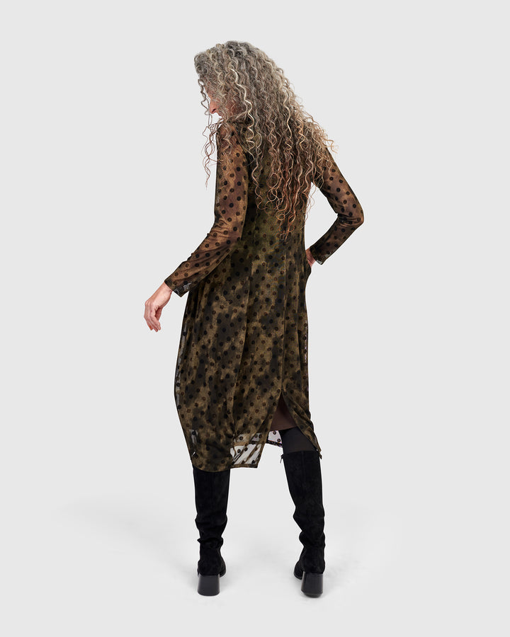 Grove Mesh Cocoon Dress, Antique